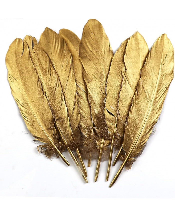 50 Pcs Trempé Or Plumes D’oie 4-6 pouces Plumes Naturelles Décor Pour La Maison Fête Décoration Murale Artisanat [...]