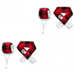 2 Sets Xmas Pet Dog Lovely Pet Dog Scarf Xmas Pet Accessories Pet Supplies