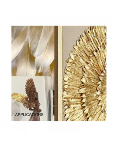 50 Pcs Trempé Or Plumes D’oie 4-6 pouces Plumes Naturelles Décor Pour La Maison Fête Décoration Murale Artisanat [...]