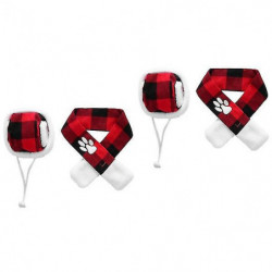 2 Sets Xmas Pet Dog Lovely Pet Dog Scarf Xmas Pet Accessories Pet Supplies