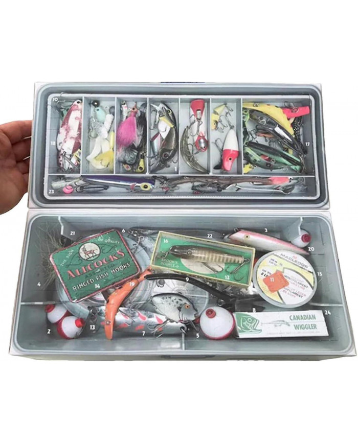 Calendrier de l’Avent Pêche Compte à rebours de Noël 24 jours Leurres de pêche Set Blind Box pour pêcheur Adulte [...]