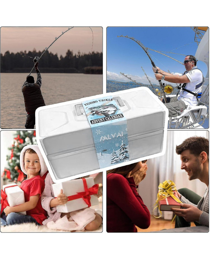 Calendrier de l’Avent Pêche Compte à rebours de Noël 24 jours Leurres de pêche Set Blind Box pour pêcheur Adulte [...]
