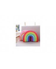 Canapé Arc-en-ciel Coussin Decor Arc-en-ciel en forme d’oreiller Moelleux Coussin en peluche enfants cadeau-ZZY