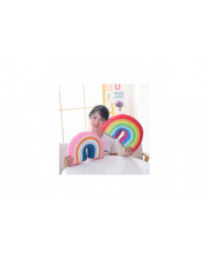 Canapé Arc-en-ciel Coussin Decor Arc-en-ciel en forme d’oreiller Moelleux Coussin en peluche enfants cadeau-ZZY