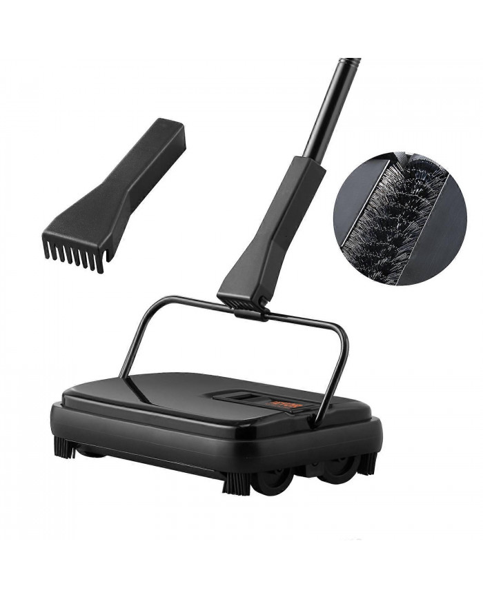 Balayeuse à tapis, 7,87 po, capacité de la poubelle de 300 ml pour les tapis de bureau à domicile et les surfaces [...]