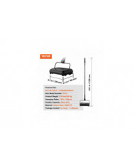 Balayeuse à tapis, 7,87 po, capacité de la poubelle de 300 ml pour les tapis de bureau à domicile et les surfaces [...]