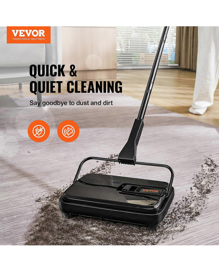 Balayeuse à tapis, 7,87 po, capacité de la poubelle de 300 ml pour les tapis de bureau à domicile et les surfaces [...]