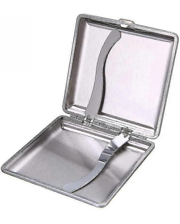 Étui à cigarettes en cuir en métal, peut contenir 20 cigarettes