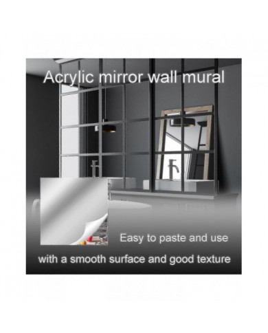 Miroir de bricolage, miroir corporel complet sans cadre pour chambre à coucher, non vitrouse Art Self Adhesive Briy