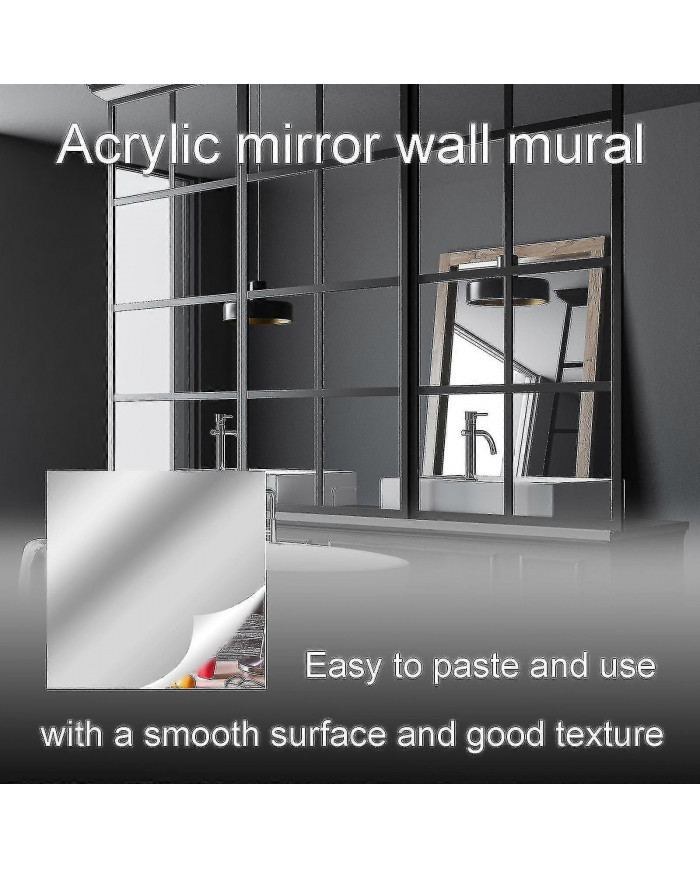 Miroir de bricolage, miroir corporel complet sans cadre pour chambre à coucher, non vitrouse Art Self Adhesive Briy