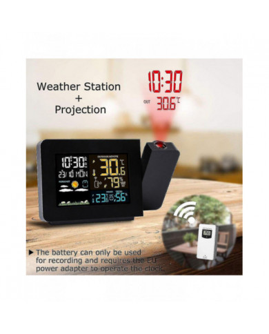 Fj3391 Station météorologique multifonctionnelle Réveil Prévisions météorologiques Température extérieure [...]