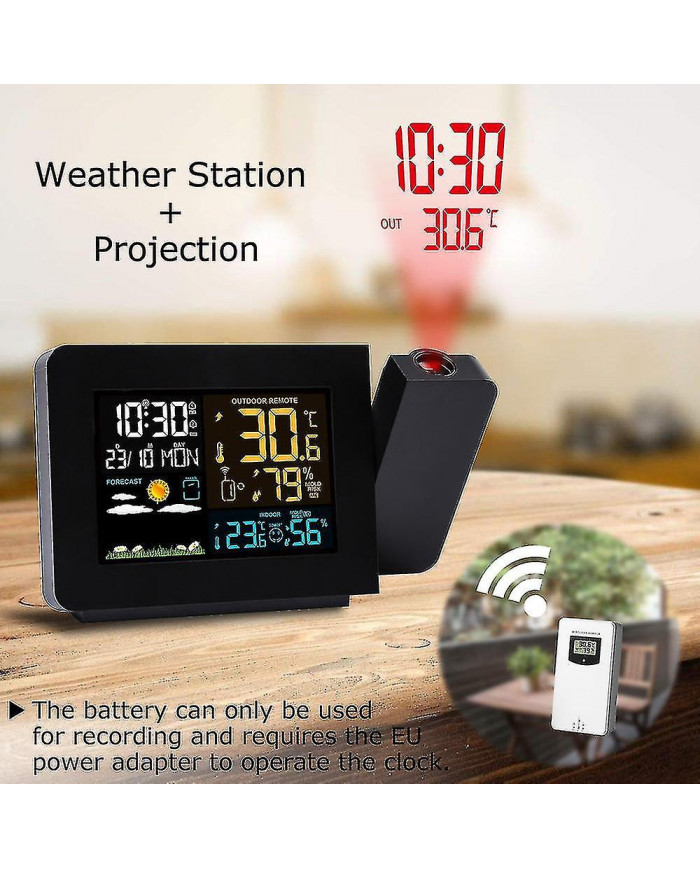 Fj3391 Station météorologique multifonctionnelle Réveil Prévisions météorologiques Température extérieure [...]