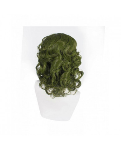Perruque verte pour Clown Costume Perruque Hommes Perruque Courte Ondulée Joker Fleck Perruque Halloween Party