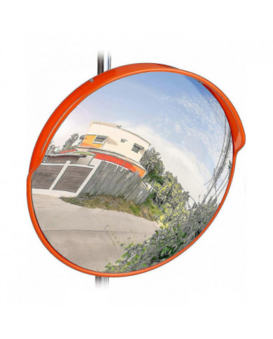Rétroviseur De Signalisation 45 Cm Professionnel Résistant Aux Intempéries Extérieur Rouge 1
