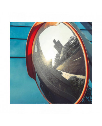 Rétroviseur De Signalisation 45 Cm Professionnel Résistant Aux Intempéries Extérieur Rouge 1