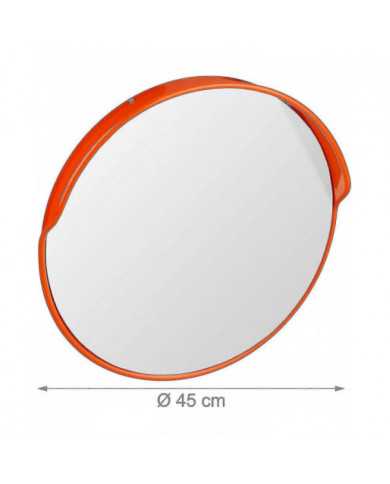 Rétroviseur De Signalisation 45 Cm Professionnel Résistant Aux Intempéries Extérieur Rouge 1