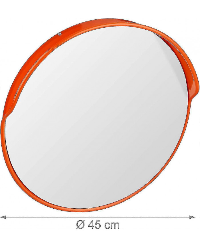 Rétroviseur De Signalisation 45 Cm Professionnel Résistant Aux Intempéries Extérieur Rouge 1