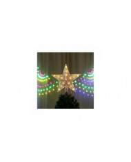 Top de l’arbre de Noël avec 10 LED avec prise d’alimentation - Dessus de l’arbre de Noël illuminé en blanc chaud - [...]