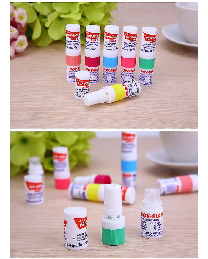 Thaïlande Huit tubes immortels Nez Rafraîchissant Brain Bar Mint Tube Mint Tube Anti-sleeping Artifact