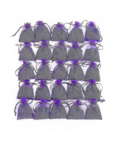 Sac de 25 sachets Sachets de lavande séchée Fleur de lavande Sachets de lavande