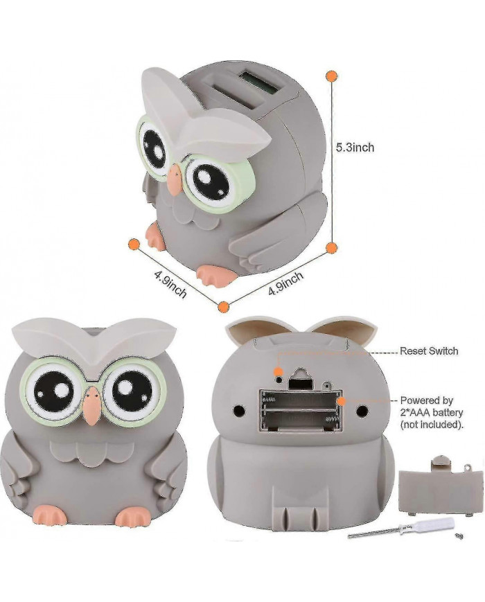 Tirelire, tirelire numérique hibou, boîte d’économie d’argent avec comptage automatique pour les garçons, les [...]