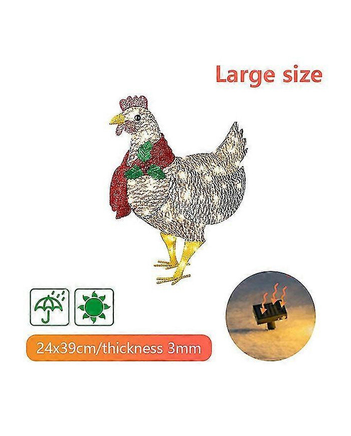 Cour Noël Led Night Lights Lumière solaire Extérieur Jardin Décoration Ornements Poulet Poule Glowing Pastoral [...]