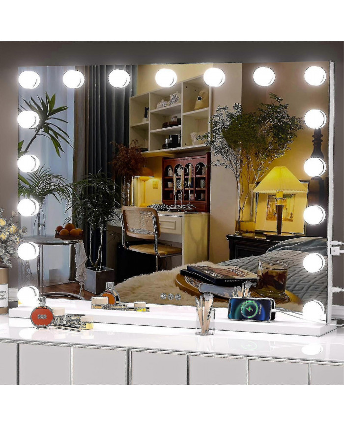 2024 Hollywood Mirror Usb Makeup Lights Ampoules éclairées 3 modes de couleurs, contrôle tactile, flash de charge [...]