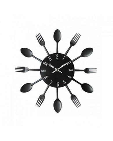 Modern Cutlery Knife Fork Spoons Quartz Wall Clock Analog Home Office Decoration