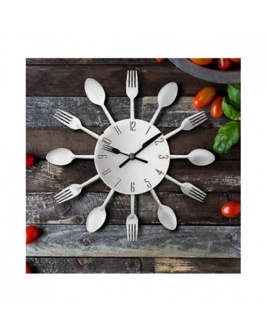 Modern Cutlery Knife Fork Spoons Quartz Wall Clock Analog Home Office Decoration