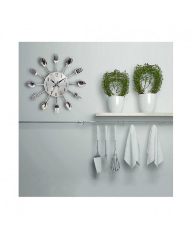 Modern Cutlery Knife Fork Spoons Quartz Wall Clock Analog Home Office Decoration