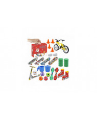Finger Skateboards Calendrier de l’Avent, compte à rebours de Noël Mini Finger Toys Set avec vélos Patins à glace