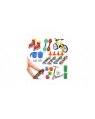 Finger Skateboards Calendrier de l’Avent, compte à rebours de Noël Mini Finger Toys Set avec vélos Patins à glace