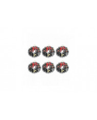 6pcs Anneaux De Bougie De Noël, Petites Couronnes De Bougie Baies Artificielles Aiguilles De Pin Enneigées [...]