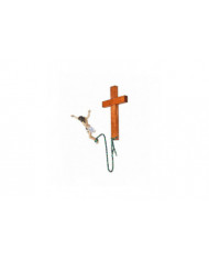 Mur suspendu Jésus Croix Décor intérieur chrétien Bungee Sauter Jésus Croix suspendue