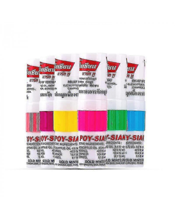 6pcs Thaïlande Huit Tubes Immortels Nez Rafraîchissant Cerveau Bar Menthe Tube Menthe Tube Anti-sommeil Artéfact [...]