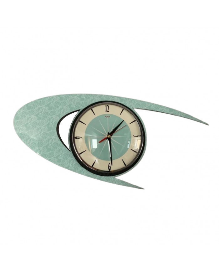 Horloge vintage du milieu du siècle à piles fonctionnant pour la décoration du salon