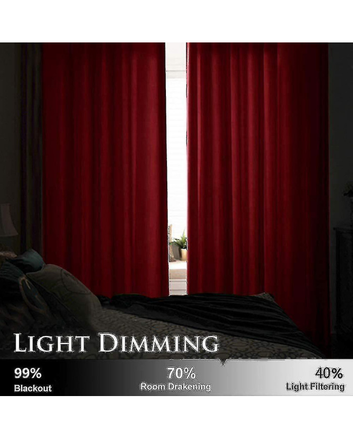 Drapés isolés thermiques de luxe Épais Solid Living Efficient Blackout Curtain