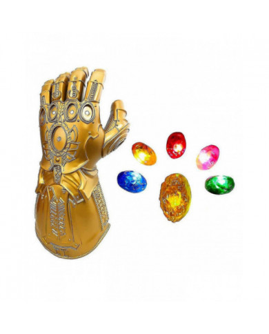 Led Light Up Thanos Infinity Gauntlet pour le poing électronique Gants en Pvc avec piles