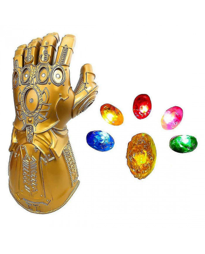 Led Light Up Thanos Infinity Gauntlet pour le poing électronique Gants en Pvc avec piles