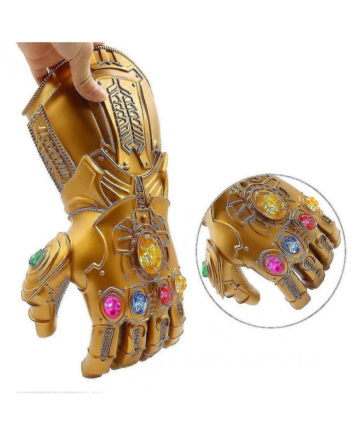 Led Light Up Thanos Infinity Gauntlet pour le poing électronique Gants en Pvc avec piles