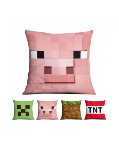 Minecraft Game Theme Print Square Cushion Pillow Throw Cover Sofa Home Car Decor Pillow Case
