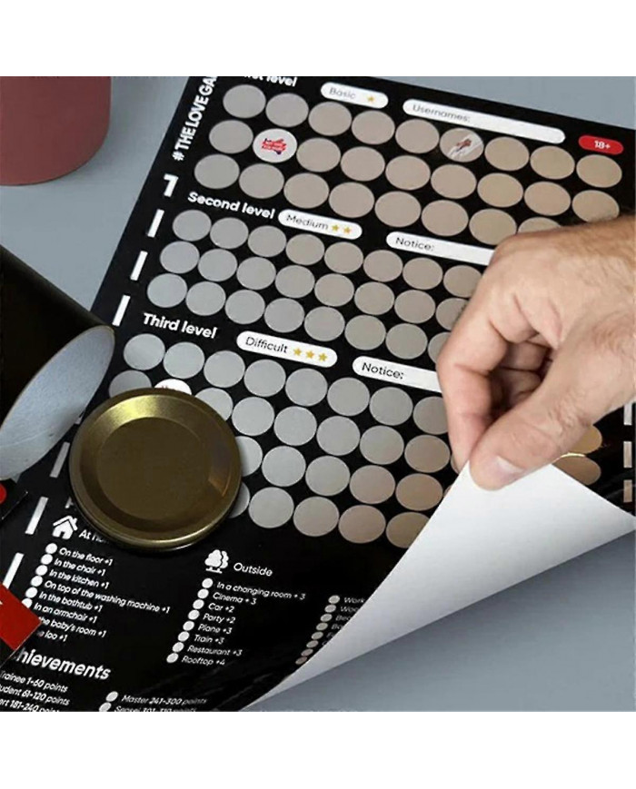 Jeu Scratch Off Poster Jeu pour Couples Saint Valentin Cadeaux Affiche Murale Elle Et Pour Elle