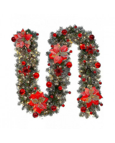 70% de réduction -70% de réduction -Couronne de Noël avec lumières de fées LED - 270 cm - Couronne de Noël [...]