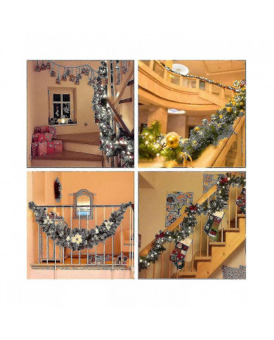 70% de réduction -70% de réduction -Couronne de Noël avec lumières de fées LED - 270 cm - Couronne de Noël [...]