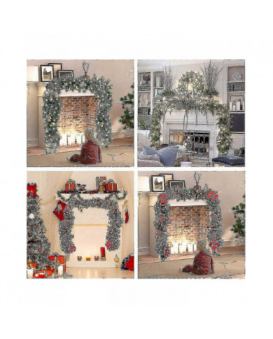 70% de réduction -70% de réduction -Couronne de Noël avec lumières de fées LED - 270 cm - Couronne de Noël [...]