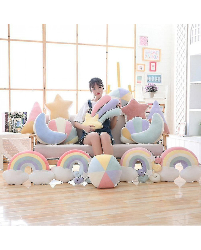 Peluche Sky Oreillers Candy Couleur Arc-en-ciel Nuage Star Lune Coussin Siège Jeter Oreiller Jouet Pour Enfant [...]