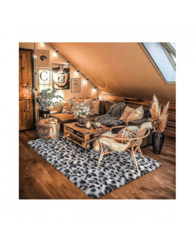 NOAHAS Tapis imprimé léopard moelleux Tapis imprimés guépard Tapis imprimés doux et confortables pour chambre à [...]