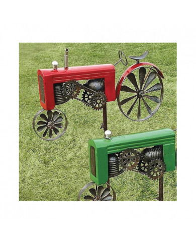 Tracteur Wind Spinner Métal Tracteur Agricole Spinner Hélice Cour Jardin Pieu Moulin À Vent Whirly-Gig, 48 * 32cm