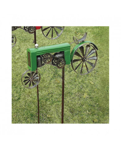 Tracteur Wind Spinner Métal Tracteur Agricole Spinner Hélice Cour Jardin Pieu Moulin À Vent Whirly-Gig, 48 * 32cm