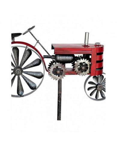 Tracteur Wind Spinner Métal Tracteur Agricole Spinner Hélice Cour Jardin Pieu Moulin À Vent Whirly-Gig, 48 * 32cm